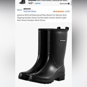 Black Rain Boot like new